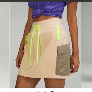 Lululemon Multi-Pocket Cargo High-Rise Hiking Skirt Prosecco size 10